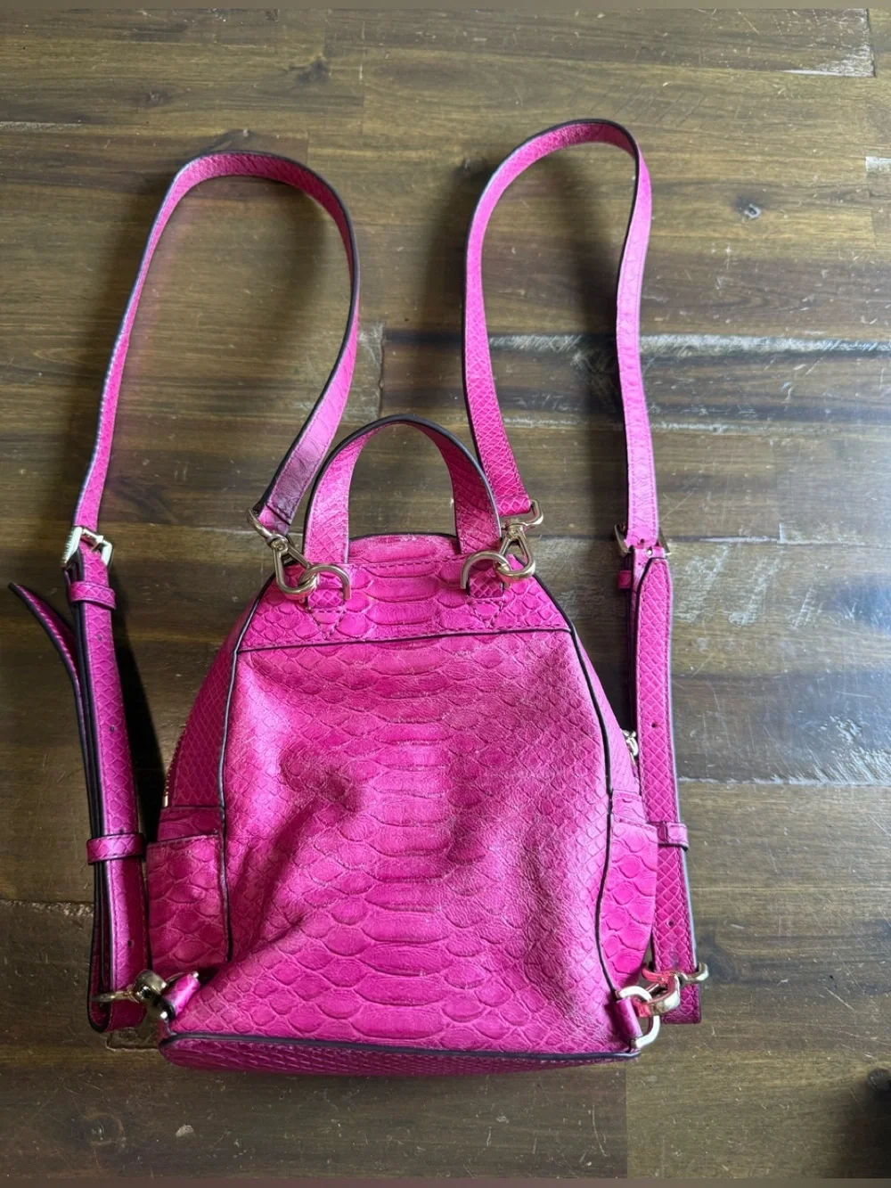 Michael Kors Embossed Leather Backpack